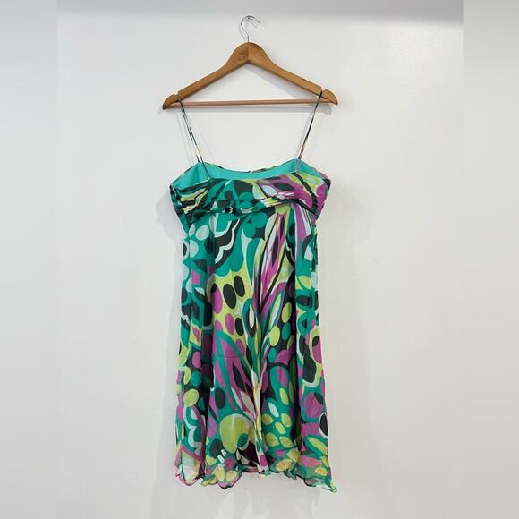 Milly of New York Vintage Y2k Babydoll Silk Dress 8 - Picture 8 of 11